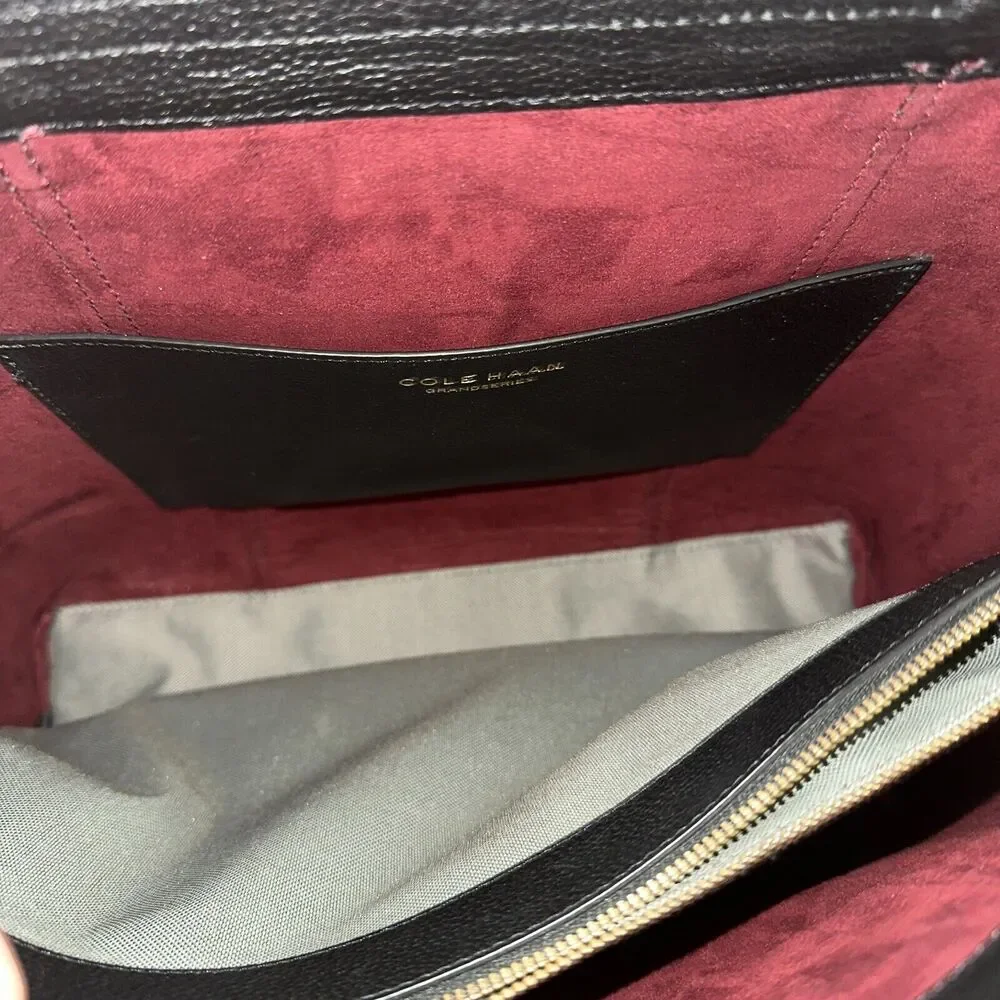 NEW Cole Haan Everyday Grand Series Black Leather Tote Bag Top Zip, Retails $310 - Picture 12 of 16